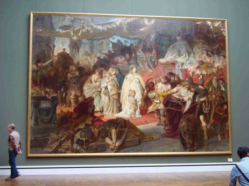 カール・テオドール・フォン・ピロティ「ゲルマニクスの凱旋式に引かれるトゥスネルダ」